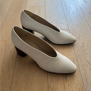 White Vagabond Eve Pumps - Leather Heels - US8 / EU38